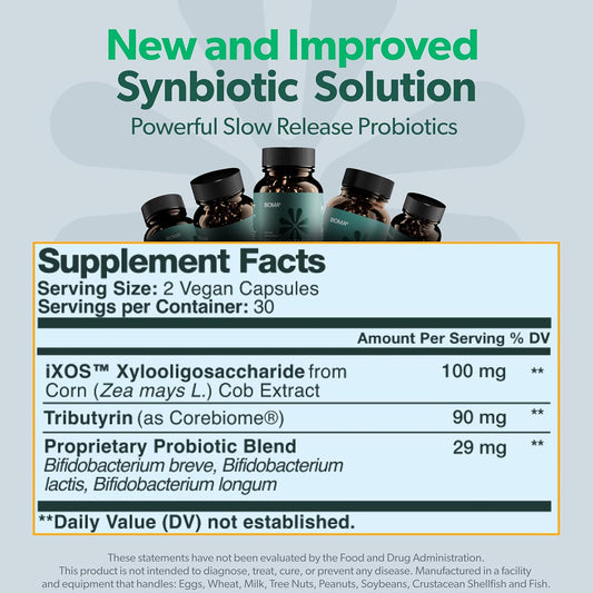 Probiotics Digestive Health Gut Support for Men & Women - 2Pack of 60 Capsules