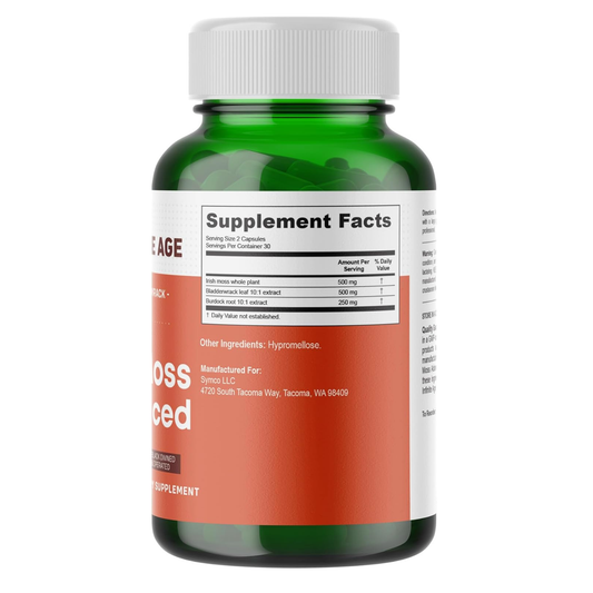 Sea Moss Advanced Superfood 1250 mg 60 Capsules 2 Pack by INFINITE AGE