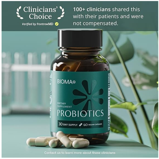 Probiotics - Digestive Health - Gut Support for Men & Women - 60 Capsules by BIOMA