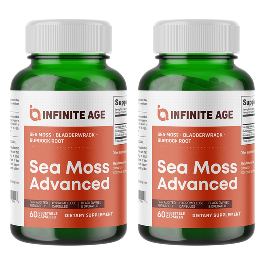 Sea Moss Advanced Superfood 1250 mg 60 Capsules 2 Pack by INFINITE AGE