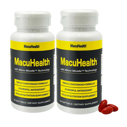 Triple Carotenoid Formula Advanced Eye Vitamin 2 Pack of 90 Softgels (3-Month Supply) by MacuHealth