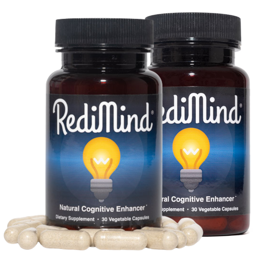 Natural Cognitive Support Supplement 2 Pack of 30 Count by Redimind